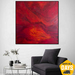 RED ABYSS 127x127 cm
