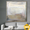 Abstrakte Moderne Gemälde auf Leinwand Beige Kreative Malerei Textur Ölgemälde Original Expressionismus Kunstwerk Wohnkultur | BEIGE NOISE 115x115 cm - Trend Gallery Art | Original abstrakte Gemälde