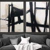 Große abstrakte Malerei auf Leinwand Schwarz-Weiß Franz Kline style abstrakte Malerei Leinwand Original moderne Malerei Acryl-Büro-Malerei | CLARITY - Trend Gallery Art | Original abstrakte Gemälde