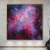 Original abstrakte Gemälde auf Leinwand in blau, schwarz, rosa und lila Farben Expressionistische Kunst strukturierte handgemachte Malerei lebendige Kunst | PURPLE MADNESS - Trend Gallery Art | Original abstrakte Gemälde