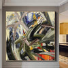 Extra große abstrakte ölgemälde bunte acryl leinwandkunst moderne zeitgenössische Wandkunst | THOUGHTS - Trend Gallery Art | Original abstrakte Gemälde