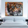 Große abstrakte Tiermalerei Original handgemalte Wandkunst Moderne Wanddekoration | SUMATRAN TIGER - Trend Gallery Art | Original abstrakte Gemälde