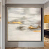 Große Ölgemälde Original Beige Gemälde auf Leinwand Abstrakt Gold Kunst Zeitgenössische Wandkunst Moderne Wanddekoration | MISTY WAY - Trend Gallery Art | Original abstrakte Gemälde