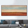 Große abstrakte Herbstlandschaft Gemälde auf Leinwand Moderne Sonnenuntergang Wandkunst Original Ölgemälde Zeitgenössische Wandkunst für Indien Dekor | ORANGE SUNSET - Trend Gallery Art | Original abstrakte Gemälde