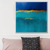 Großes gerahmtes Wandgemälde Minimalistisches Blaues Gemälde auf Leinwand Minimalistisches Abstraktes Gemälde Individuelle Malerei | EVENING NIGHT - Trend Gallery Art | Original abstrakte Gemälde