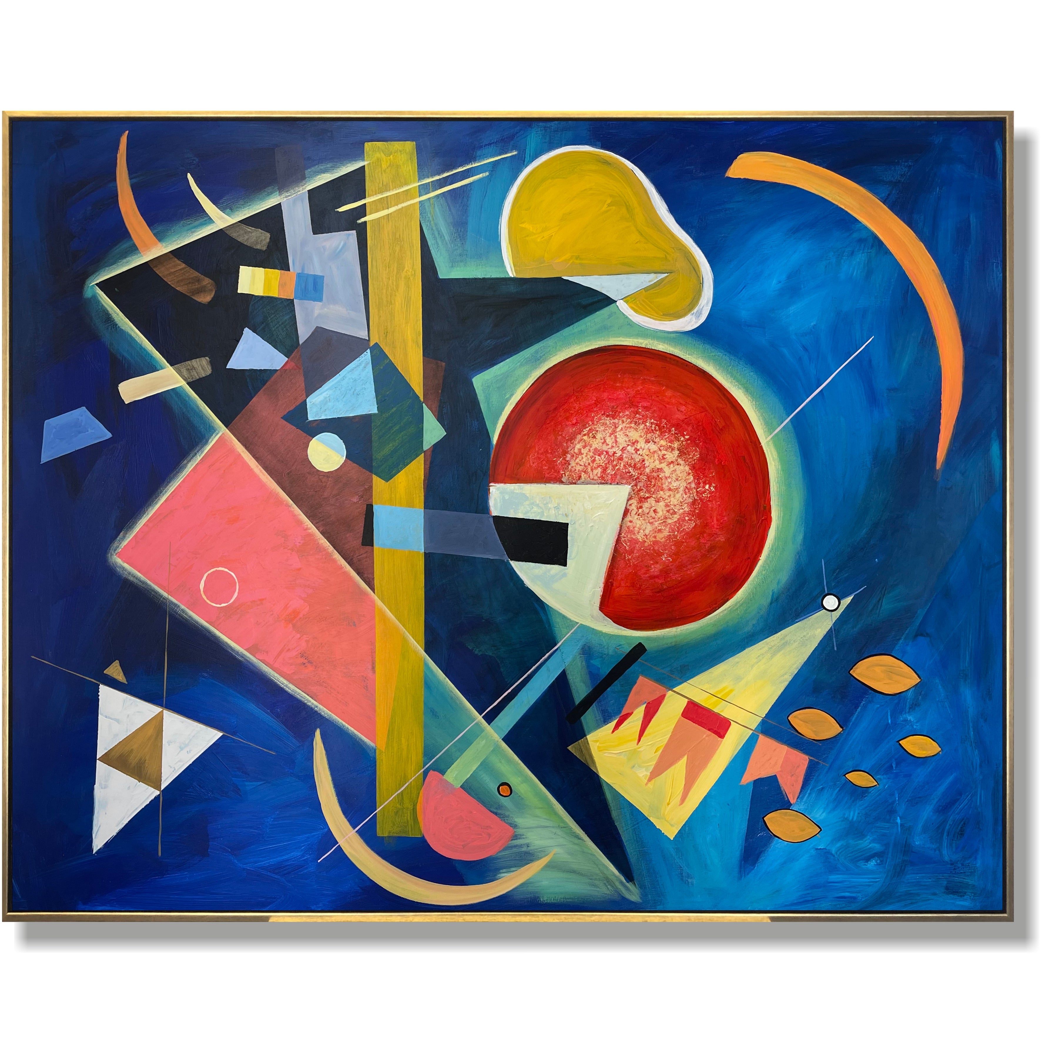 Original Bunte Formen Abstrakte Kunst im Kandinsky Stil Geometrische Figuren Gemälde auf Leinwand Figurative Wanddekoration | FORM PLEASURE