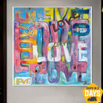 LOVE IN COLORS 81x81 cm