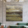 Abstraktes Ölgemälde Landschaft Wandkunst Leinwand Neutral Kunstwerk Schwere Strukturierte Malerei Moderne Acrylkunst Sumpfmalerei für Kamin | SUMPFLAND - Trend Gallery Art | Original abstrakte Gemälde
