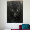 Große abstrakte schwarze Panther-Gemälde auf Leinwand, Original-Tierkunst, Wildtier-Wandkunst, moderne schwere strukturierte Malerei | WILD PREDATOR - Trend Gallery Art | Original abstrakte Gemälde
