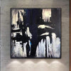 Übergroße Leinwand-Wand-Kunst-Malerei Schwarz-Weiß-Schwarz-Kunst-Leinwand-Original-Gemälde auf Leinwand | ELEVATED CITY - Trend Gallery Art | Original abstrakte Gemälde
