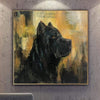 Abstrakte Cane Corso Gemälde Auf Leinwand Cane Corso Wandkunst Hund Malerei 50x50 Expressionistische Kunst Haustier Malerei In Sondergröße | DOCILE GUARD - Trend Gallery Art | Original abstrakte Gemälde