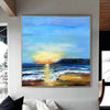 Große Original abstrakte Meereslandschaft Gemälde auf Leinwand Sea Wall Art Acryl blau Fine Art modernes Ölgemälde | SEASCAPE BREEZE - Trend Gallery Art | Original abstrakte Gemälde