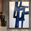 Übergroße Kunstwerke Zeitgenössische Kunst Schwarz-Weiß-Leinwand-Kunst Abstrakte Spachtel-Wand-Kunst | MAZE - Trend Gallery Art | Original abstrakte Gemälde