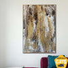 Große Original-Acryl-Gemälde auf Leinwand. Original-reiche strukturierte Kunst. Zeitgenössische strukturierte Malerei | GOLDEN WATERFALL 112x76 cm - Trend Gallery Art | Original abstrakte Gemälde