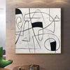 Schwarz-Weiß-Ölgemälde Abstrakte Malerei Moderne Öl-abstrakte Leinwand-Kunst Schwarz-Weiß-Wand-Kunst Abstrakte Schwarz-Weiß-Malerei | PUZZLE - Trend Gallery Art | Original abstrakte Gemälde