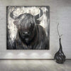 Große abstrakte Stier Malerei Tier Wandkunst | BULL - Trend Gallery Art | Original abstrakte Gemälde