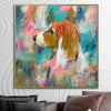 Original abstrakte Hund Gemälde auf Leinwand Bunte Beagle Malerei Acryl Handgemalte Kunstwerk Moderne Kunst | BRITISCHE FESTIGKEIT - Trend Gallery Art | Original abstrakte Gemälde