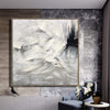 Große originale abstrakte weiße Gemälde auf Leinwand Acryl Wandkunst moderne originale Wanddekoration | WINTER BLIND - Trend Gallery Art | Original abstrakte Gemälde
