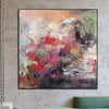 Großes abstraktes Gemälde in Rosa, Rot und Beige Farben Buntes Gemälde auf Leinwand als handgemachte Wandkunst für Wohnzimmerdekoration | BLUMENFELD - Trend Gallery Art | Original abstrakte Gemälde
