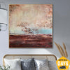 Original Ölgemälde Abstrakte Landschaftsmalerei Original Kunst Malerei Original Wohnkultur Wandkunst Große Landschaftskunst | BRASS EVENING 60x60 cm - Trend Gallery Art | Original abstrakte Gemälde