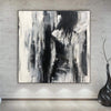 Moderne Malerei Leinwand Minimalistische Wandkunst Abstrakte Schwarz-Weiß-Malerei Acryl Fine Art Handgemachte Malerei Auf Leinwand Monochrome Kunstwerke | SOLITUDE - Trend Gallery Art | Original abstrakte Gemälde