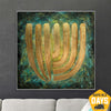 GOLDEN MENORAH 80x80 cm