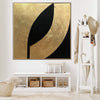 Abstrakte schwarze Malerei auf Leinwand Gold Wandkunst Blattgold Kunst schwere strukturierte Kunstwerke Schwarz und Gold Malerei Luxus Wandkunst | GOLDEN TRAIL - Trend Gallery Art | Original abstrakte Gemälde