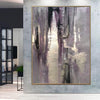 Großes Ölgemälde Modernes Silber Kunstwerk Blattgold Original Silber Gemälde Graue Malerei Zeitgenössische Wandkunst Fine Art | RADIANCE OF ETERNITY - Trend Gallery Art | Original abstrakte Gemälde