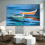 TRANQUIL BOATS ON BLUE WATERS