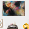 Extra große abstrakte bunte Gemälde auf Leinwand Original lebendige Kunst strukturierte Wandkunst abstrakte Kunst | PEAL OF SHADOW 87x117 cm - Trend Gallery Art | Original abstrakte Gemälde