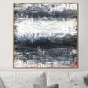 Großes abstraktes Original-Ölgemälde auf Leinwand, schwarz-weiß, zeitgenössisches monochromes Gemälde als Wohnzimmer-Wandkunstdekor | INCONCEIVABILITY - Trend Gallery Art | Original abstrakte Gemälde