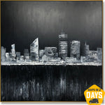 ENIGMATIC ROOFTOPS 102x102 cm