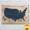 WOODEN UNITED STATES MAP 23x33 cm