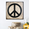 WOOD PEACE SYMBOL 30x30 cm