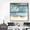 Große abstrakte blaue Malerei Original abstrakte Malerei Zeitgenössische Wandmalerei Acryl abstrakte Kunst auf Leinwand | SEA BEACH - Trend Gallery Art | Original abstrakte Gemälde