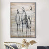 Große abstrakte Familie Gemälde Öl Leinwand Gemälde schwarz und weiß menschliche Malerei Zeitgenössische Kunst Handgemachte Wanddekoration | FAMILY ON A WALK - Trend Gallery Art | Original abstrakte Gemälde