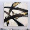Große Original Ölgemälde auf Leinwand Schwarzweiß Franz Kline style Abstrakte Kunst Moderne Wandkunst | BLACK GLARE - Trend Gallery Art | Original abstrakte Gemälde