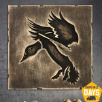 DUCK WOOD SIGN 45x45 cm