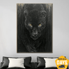 Panther Ölgemälde auf Leinwand Original Tier Kunst abstrakte Wildtier Wandkunst moderne schwere strukturierte Malerei Schlafzimmer Dekor | WILD PREDATOR 70x50 cm - Trend Gallery Art | Original abstrakte Gemälde