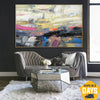 Extra große abstrakte farbenfrohe Gemälde auf Leinwand Original strukturierte Malerei handgemalte expressinistische Kunst | DEPTH OF NATURE 19 90x145 cm - Trend Gallery Art | Original abstrakte Gemälde