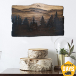 WOODEN FOREST LANDSCAPE 103x141 cm