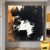 Großes abstraktes Original-Gemälde, Schwarz-Weiß-Malerei, Acryl-Kunst, abstrakte Kunst, Gemälde auf Leinwand, Wandkunst | SPACE 102x102 cm - Trend Gallery Art | Original abstrakte Gemälde