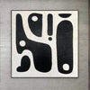 Großes abstraktes Schwarzweiß-Ölgemälde auf Leinwand moderne Wandkunst | DOMINO - Trend Gallery Art | Original abstrakte Gemälde