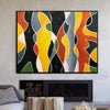 Große menschliche Acrylmalerei Leinwand Original farbenfrohes Kunstwerk Moderne figurative Wandkunst für Büro Dekor | SOUL REFLECTION - Trend Gallery Art | Original abstrakte Gemälde