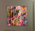 Invoice for a VIVID LOVE painting in size 100x100 cm + Black frame for Sabina