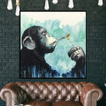 Große Pop-Art-Wand-Kunst-Affe-Gemälde auf Leinwand Pop-Art-Gemälde | SMOKO