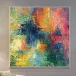 Bunte abstrakte Gemälde auf Leinwand in hellen Farben Kunst Moderne Kunst Lebendige Kunst Pastellfarben Handgefertigte Kunstwerke | BRIGHT BLOOM