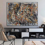 Jackson Pollock Stil Malerei Stil Gemälde Auf Leinwand Abstrakter Expressionismus Malerei Bunte Kunstwerke Moderne Handgemalte Kunst | BLOSSOMING DREAMS