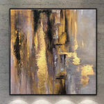 Großes Gemälde Original abstraktes Original-Gemälde auf Leinwand Großes Acrylgemälde Braunes abstraktes Gemälde Goldgemälde | RADIANCE OF ETERNITY