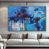 Abstrakte blaue Gemälde auf Leinwand Original strukturierte Malerei Unterstützung Ukraine Öl handgefertigte Malerei | BLUE WAY - Trend Gallery Art | Original abstrakte Gemälde